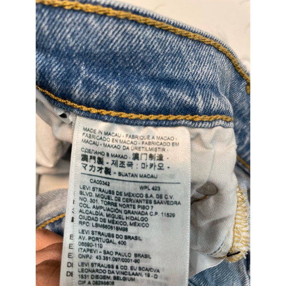 Levi's 501 Slinny Filifome Jeans 28x30 Button Fly High Rise Raw Hem Classic - Picture 10 of 12